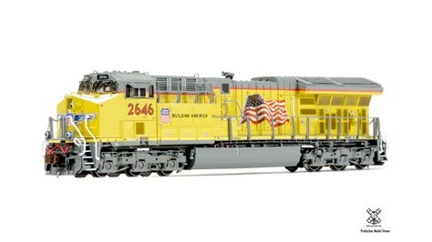 Scale train - General Electric ET44 diesel locomotive. Scale: HO (1:87.1) Price: Direct-current model with 21-pin NEM connector, $174.99; with dual-mode ESU LokSound 5 sound decoder, $269.99 Era: 2014-present (depending on paint scheme) Manufacturer: ScaleTrains, 7598 Highway 411, Benton, TN 37307; 844-987 …